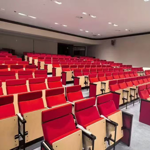 Sièges d'auditorium en tissu de coton et lin en fer forgé de <span class=keywords><strong>haute</strong></span> qualité chaises de rangée de grand théâtre sièges d'auditorium chaises de cinéma - Product Image 2