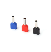 Bornes de raccordement hexagonales à double fil en PVC isolé TE, connecteurs de câbles à sertissage à froid en cuivre pur