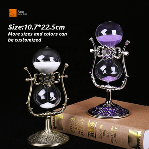 Estilo europeo lujo Metal Zinc Retro hogar artesanía adornos decorativos hermoso personalizado en forma <span class=keywords><strong>de</strong></span> U <span class=keywords><strong>reloj</strong></span> <span class=keywords><strong>de</strong></span> <span class=keywords><strong>arena</strong></span> temporizador lleno - Product Image 4