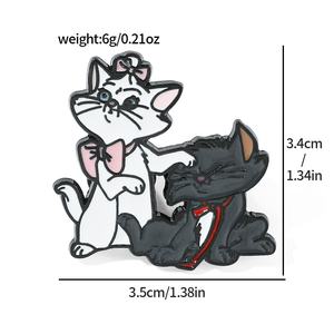 Cartoon Film Beauty Beast Brosche Marie Katze Welpe Rucksack Zubehör Metall Abzeichen Email lierungs technik Digital Messing Zink" - Product Image 6