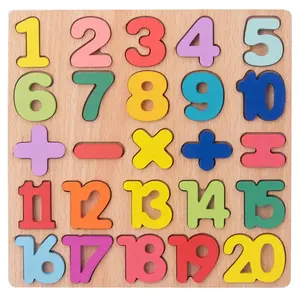 Holz 3d Puzzle Alphabet Nummer passend Englisch kognitive Hand Greif brett Montessori frühen Lernspiel zeug für Kinder