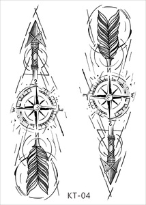 Tatouages temporaires jetables CT, motifs floraux colorés et sexy, différents designs, autocollants à transfert d'eau, faux tatouages en gros - Product Image 3