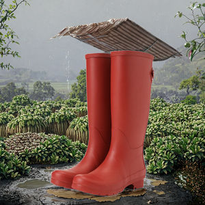 El mayorista ofrece <span class=keywords><strong>Botas</strong></span> de <span class=keywords><strong>lluvia</strong></span> amarillas hasta la rodilla de goma <span class=keywords><strong>para</strong></span> <span class=keywords><strong>mujer</strong></span>, suaves, transpirables, impermeables, resistentes, antiestáticas <span class=keywords><strong>para</strong></span> el verano - Product Image 2