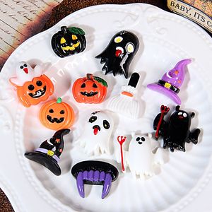 Mini Zucca <span class=keywords><strong>Diavolo</strong></span> di Halloween per Bambini, Accessori in Resina Dipinti con Colla Crema per Decorazione di Cover per Telefono, Copricapo e Fermagli per Capelli - Product Image 4
