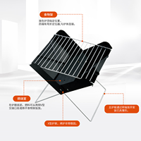 Nouvelles Idées de Produits Boleefun Commercial Offset Baril Noir Grils à Charbon de Bois Gril de BBQ Extérieur Gril de Fumeur à Charbon de Bois Vertical