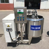 Cuve de mélange réfrigérée en acier inoxydable 304 avec agitateur pour la conservation et le refroidissement des liquides (œufs) dans la transformation alimentaire