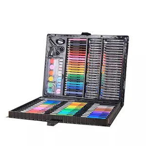 150pcs Coloring Kid Stationery Crayon Pastel Pencil Drawing Watercolor Pen Art Paint Stationery Coloring Set
