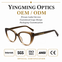 Montures optiques en acétate TR90 avec charnières métalliques à ressort, lunettes anti-lumière bleue pour femmes, monture de lunettes optiques personnalisée
