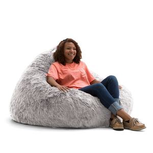 Luxury European Style Faux Fur Lazy <b>Sofa</b> Super Soft Bean Bag Chair <b>Cover</b> Indoor Use Fabric Multi-Purpose Home Furniture - Product Image 5