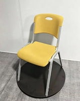 Chaise de bureau pliante moderne robuste avec fonction massage, siège en plastique, structure en fer, pliable pour bureau, réunion, maison, salon