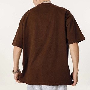 Camiseta en blanco de color sólido OEM Camiseta de gran tamaño lisa con logotipo personalizado unisex de alta calidad - Product Image 5