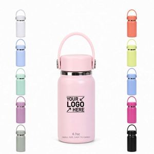 Botella de Agua Portátil de Acero Inoxidable de Doble Pared con Aislamiento al Vacío, a Prueba de Fugas, Libre de BPA, con Logotipo Personalizado, 6.7 oz - Product Image 1