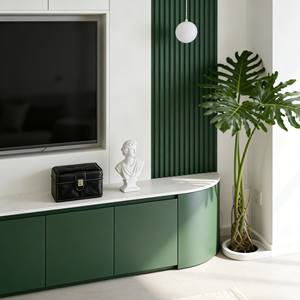 Customized Modern 75 Inch <b>TV</b> Cabinet Solid Wood Home Entertainment Center Stylish Living Room Integrated <b>TV</b> Storage Unit - Product Image 5