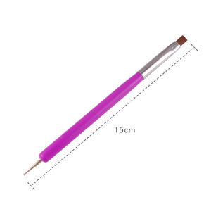 Pinceau à double tête pour nail art, manche métallique, stylo à points pour photothérapie, pinceau aiguille pour la peinture au gel et le design - Product Image 5