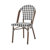 Chaise bistrot style français finition bambou – Siège extérieur polyvalent pour jardin, terrasse et lieux de restauration