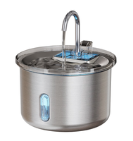 Distributeur d'eau intelligent portable sans fil rechargeable en acier inoxydable de qualité alimentaire pour animaux de compagnie, conception détachable pour chats et chiens