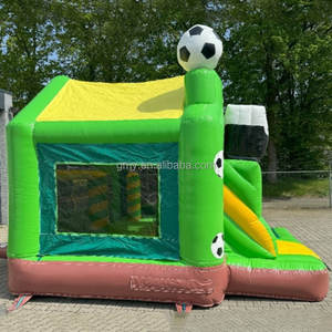 GMY Inflatables <span class=keywords><strong>Location</strong></span> de matériel de fête Château gonflable vert avec toboggan combiné Jeux gonflables pour événements - Product Image 4