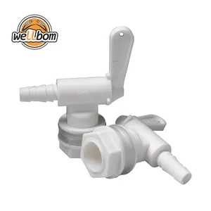 Flow Control White Plastic Soda Water Tap Connected to 3/8'' Beer Faucet