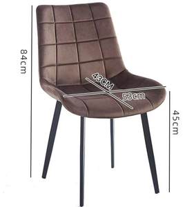 <span class=keywords><strong>Chaise</strong></span> en velours noir en métal de style moderne confortable, nouvelle conception, pour salon, salle à manger, <span class=keywords><strong>chaise</strong></span> d'appoint pour la maison, l'hôtel - Product Image 3