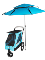 Parapluie en plastique détachable et pliable pour poussette pour chien, diamètre 188 cm, protection UV, imperméable, coupe-vent, pour les expositions canines en plein air