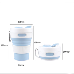 Taza plegable de silicona para bebidas, taza de viaje al aire libre de 350Ml, taza de café plegable de silicona para interior - Product Image 3