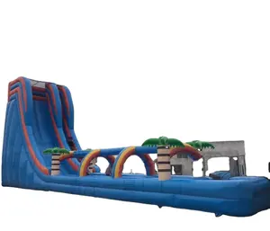 commercial Good price 60ft inflatable water slide slip and slide inflatable water amusement park