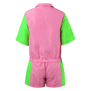 Ensemble de survêtement vintage léopard deux pièces pour femmes et hommes, veste coupe-vent à capuche zippée et short à manches courtes, nouvelle mode - Product Image 4