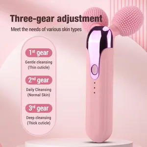 Waterproof Cordless Vibration Facial LiftingThinging Massager Silicone Rolling Beauty Device Electric Face Cleansing Roller