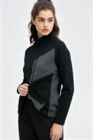 Vêtements de randonnée, veste softshell légère sans capuche, coupe-vent, imperméable, col montant, poches zippées, manches élastiques, imprimé automne