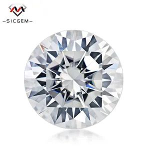 SICGEM ढीला पत्थर रत्न गहने DIY Moissanite अंगूठी बाली दौर कट डायमंड थोक मूल्य प्रति वीवीएस ढीला Moissanite