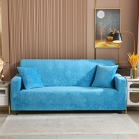 Nouvelle Housse de Canapé Universelle Élastique Entièrement Couvrante en Velours Cristal Épaissi Lavable, Jacquard Luxe Léger