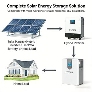 Batterie murale LiFePO4 48V 200Ah 10,24 kWh, batterie au lithium solaire pour les intégrateurs de systèmes de stockage d'énergie domestique - Product Image 2