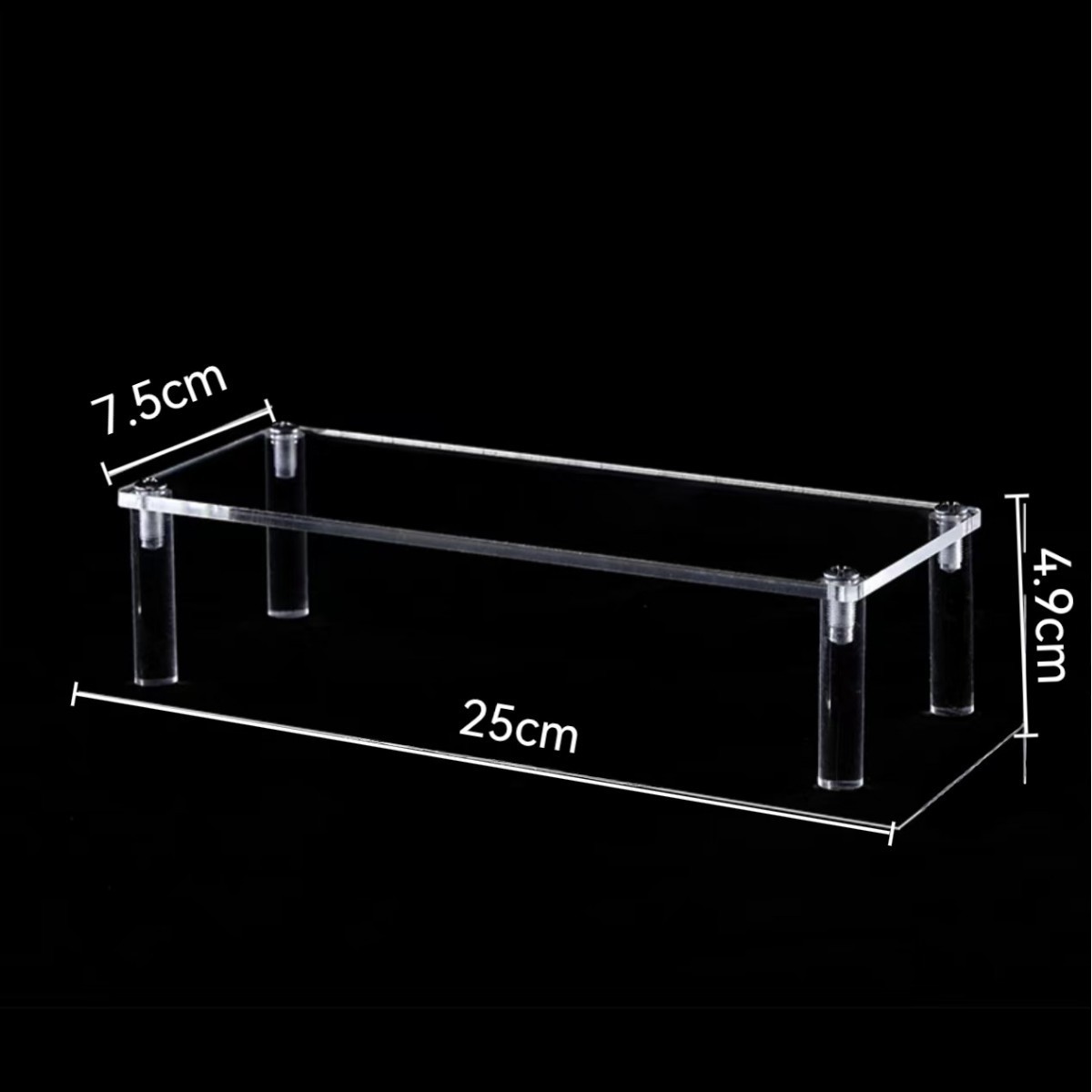 Le panneau transparent monocouche mesure 24,6 x 7,6 cm.