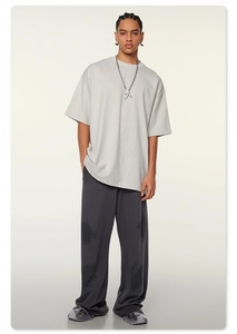 350G heavyweight cotton short sleeved T shirt Washed blank round <b>neck</b> T-shirt <b>High</b> quality wholesale customized <b>tshirt</b> For <b>men</b> - Product Image 5