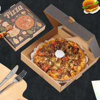 Pizza-Kartons Großhandel China Individuell Bedruckte Schwarze Wellpappe Pizza-Verpackungsbox