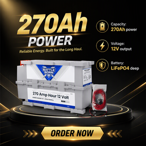 Batterie au lithium LiFePO4 à cycle profond chauffée Battle Born BBGC3H 270Ah 12V pour stockage d'énergie hors réseau - Product Image 5