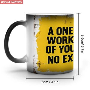 Magic Color Changing Mug 11oz <b>Ceramic</b> Heat Activated Frosted Black Daily Drinking <b>Cup</b> - Product Image 4