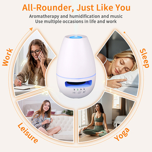 Tinh dầu khuếch tán với loa bluetooth 120ml đèn đầy màu sắc hương liệu Mini tạo độ ẩm - Product Image 6