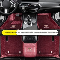 Tapis de sol auto-adhésifs complets pour Cadillac, tapis de voiture antidérapants, tapis en moquette double couche, accessoires de voiture personnalisés