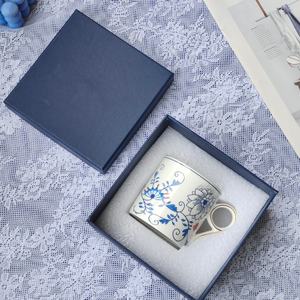 Taza de Porcelana China Ecológica con Diseño Creativo de Cebolla Azul, Apta para Lavavajillas, 260 ml, Contenedor de Alimentos para Oficina y Hogar - Product Image 1