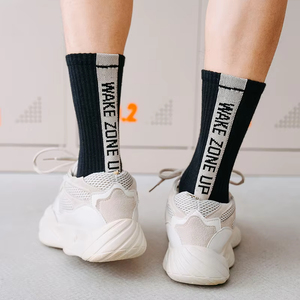 High Quality China <strong>Manufacturer</strong> New Design Stylish Knitted Cotton <strong>Sock</strong> logo Bespoke Large <strong>Custom</strong> <strong>Socks</strong> - Product Image 2