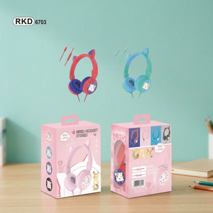Écouteurs TWS RKD-6703 avec grand câble, design Hamster, pour enfants, sans réduction de bruit - Product Image 3
