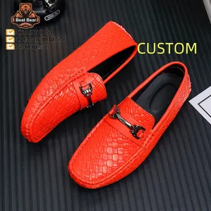 Wholesale Supplier Slip On Walking Style Moccasins Driving Shoes mens loafer shoes genuine cow leather boat shoesfor men leather