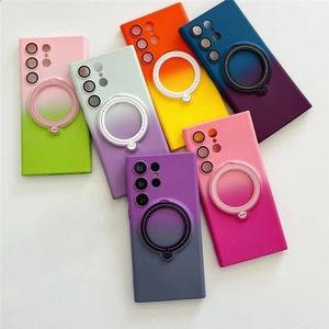 Nueva Funda de Silicona de Lujo con Degradado de Color y Soporte Magnético para Samsung S25 S24 S23 Ultra Plus - Product Image 1