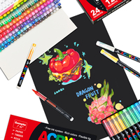 Guangna – Lot de 408 marqueurs liquides acryliques effaçables et imperméables pour enfants, idéal pour le dessin sur papier et la papeterie scolaire