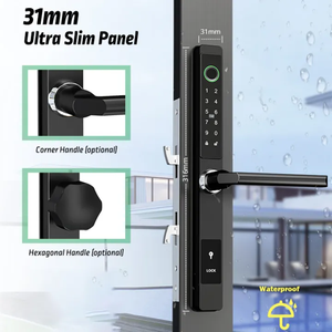 Capteur avant Rfid empreinte digitale numérique étanche porte extérieure balançoire étroite en aluminium TTLock Wifi serrure intelligente pour porte coulissante - Product Image 4