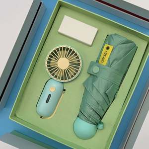 Nouvelles Idées de Produits 2024 Articles Cadeaux Parapluie Mini Ventilateurs 2 Pièces Personnaliser Logo Promotionnel Business Gift Hotel Giveaways - Product Image 4