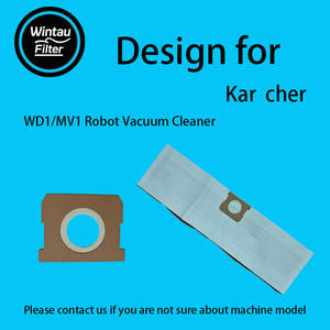 Sac à poussière jetable en papier biodégradable pour <span class=keywords><strong>aspirateur</strong></span>, filtre de remplacement pour <span class=keywords><strong>aspirateur</strong></span> robot Karchers Wd1/Mv1 - Product Image 3