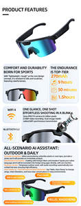 Lunettes <span class=keywords><strong>de</strong></span> soleil connectées Q01 V821 avec IA, photographie mains libres, traduction en 100 langues, réduction <span class=keywords><strong>de</strong></span> bruit ENC <span class=keywords><strong>pour</strong></span> le cyclisme et la course à pied - Product Image 4