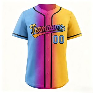 Jersey Bisbol Garis-garis Dua Warna dengan Nama dan Nomor Kustom, Seragam Bernapas Cepat Kering untuk Pria Wanita Remaja, Latihan Pertandingan, Pakaian Santai - Product Image 4